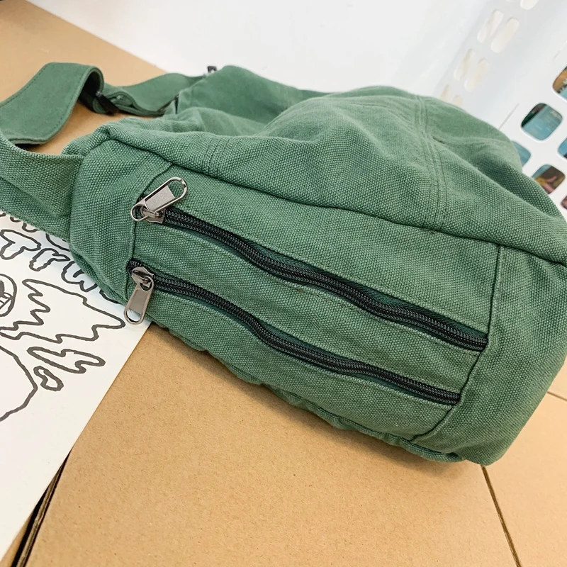 

Large Capacity Women's Canvas Bag 2023 Autumn New Simple Shoulder Crossbody Bag Leisure Travel Shopping Tote Schoolbag for Girl