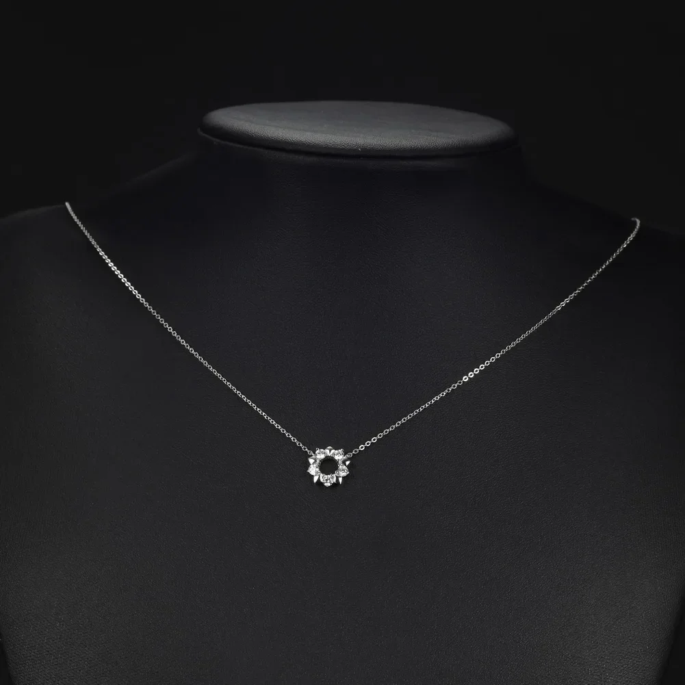 Kaletine 100% стерлингового серебра 925 пробы ожерелье на заказ звезда солнечный цветок