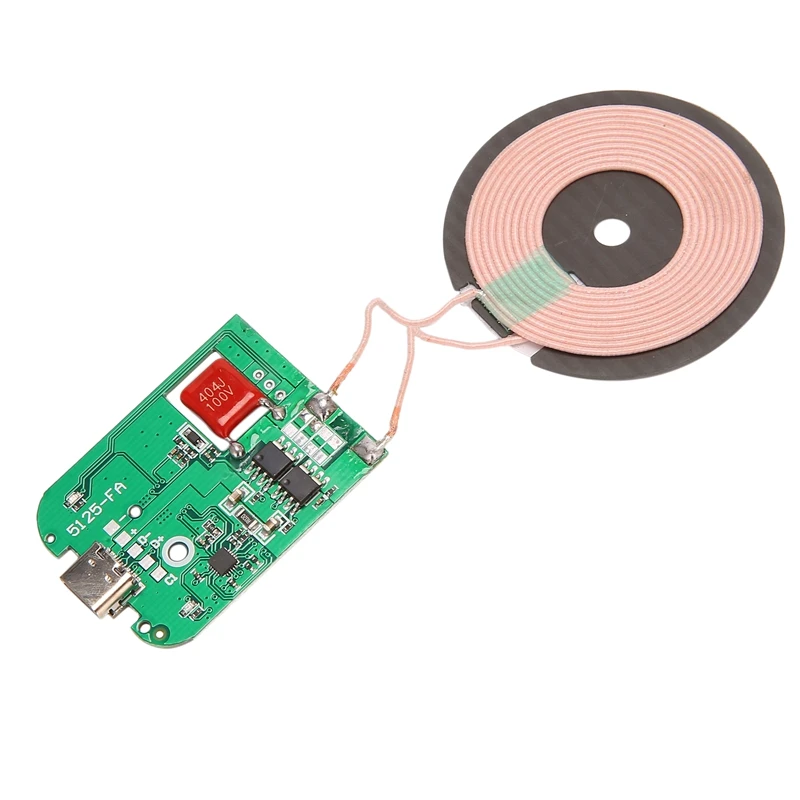 

Wireless Charger Dc 5V 15W Coil Receiver Module Wireless Charger PCBA Circuit Board With Coil Pad For Charging