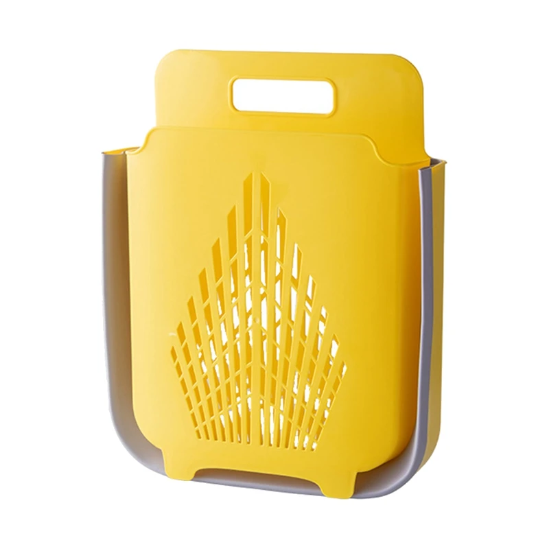 

Складная корзина для хранения грязной одежды в ванной комнате, корзина для белья, бытовая настенная подвесная большая портативная корзина ...