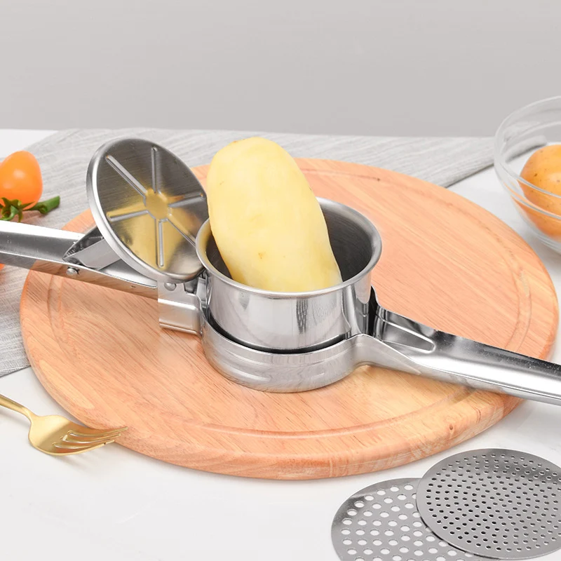 

Lemon Squeezer Vegetable Masher Stainless Steel Potato Ricer With Accessories Cooking Tools Kitchen Gadget pjop