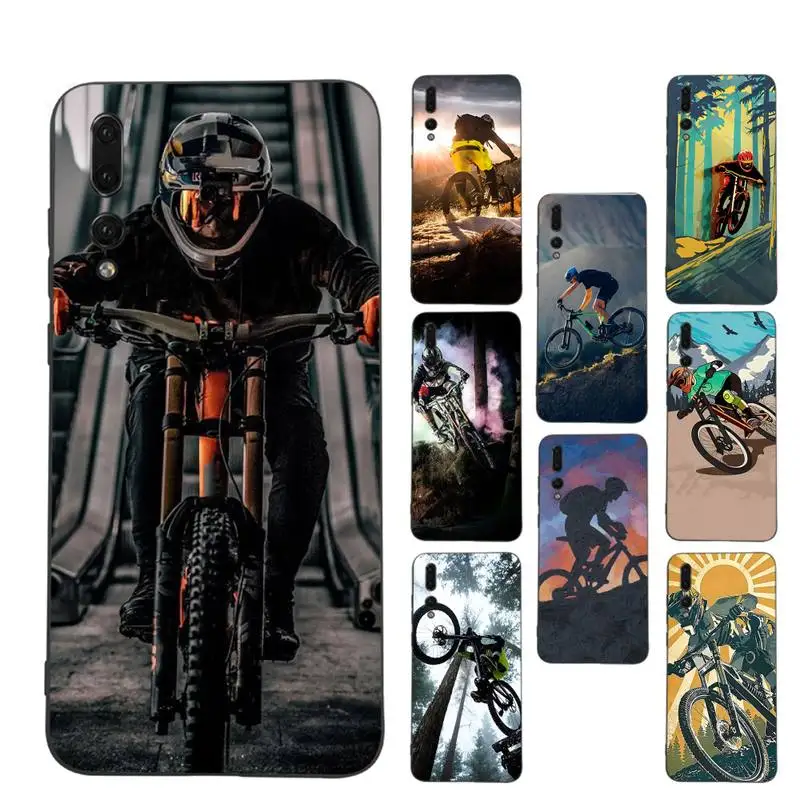 

mountain bike Bicycle Phone Case Soft Silicone Case For Huawei P 30lite p30 20pro p40lite P30 Capa