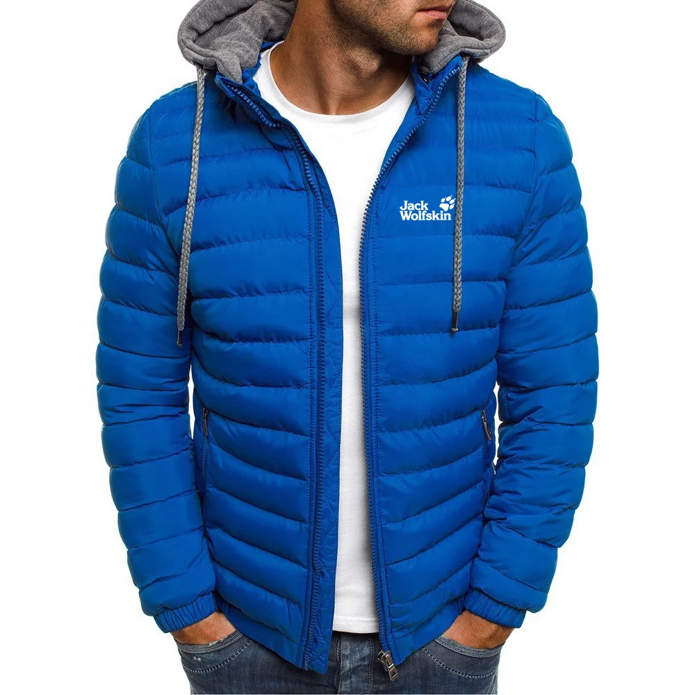 2023 popular hot embossed jacket winter casual men's jacket exploration channel men's windproof cotton pad down jack