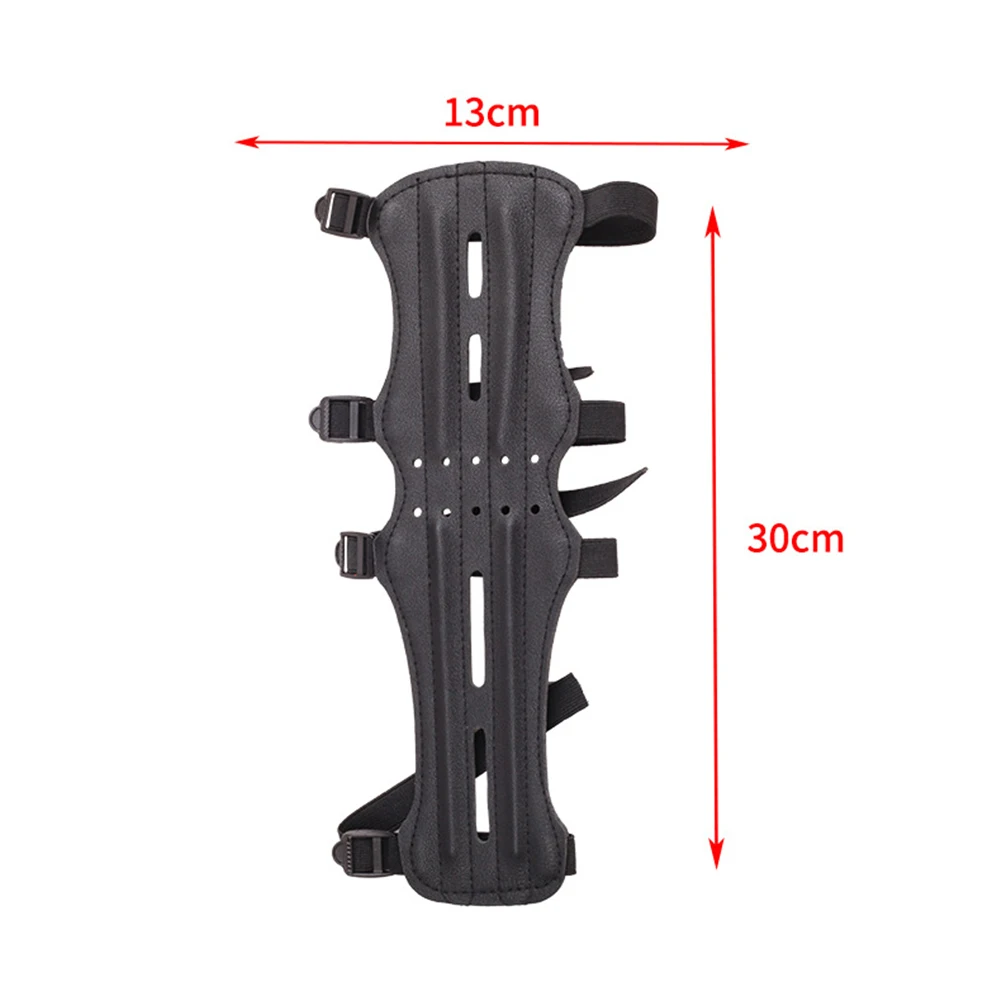 

Black Arm Guard 63g Archery Supplies Bow And Arrow Equipment Long Leather Outdoor Tool 30*13cm Archery Accessories