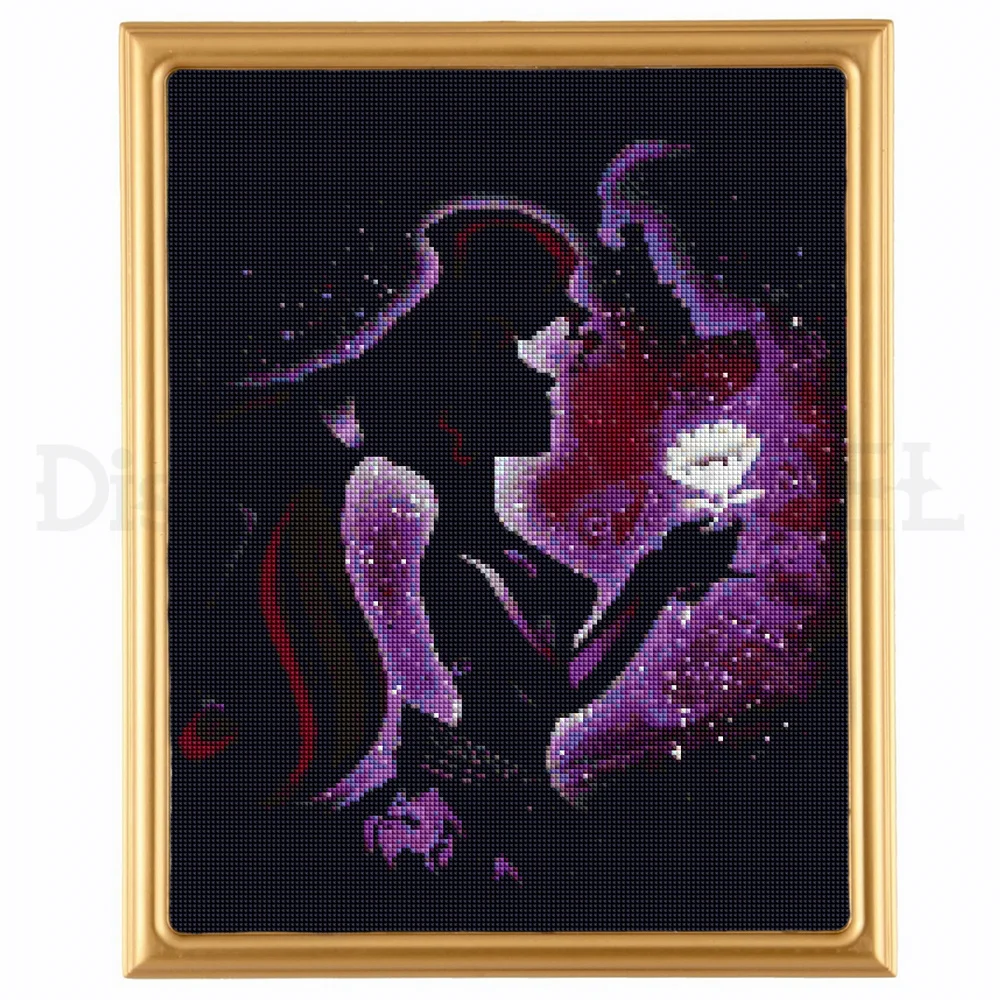 

Наборы «крест» Диснея, «сделай сам», 5D Бриллиантовая вышивка, темная Готическая мультяшная принцесса, ручная работа, домашний декор, подаро...