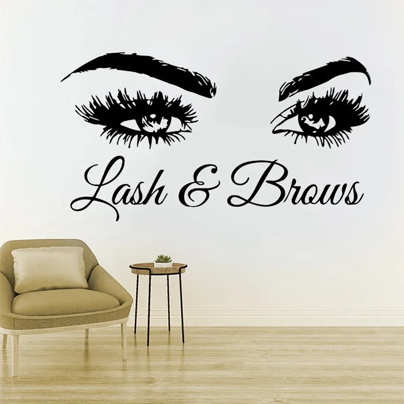 Черные наклейки для ресниц девочек украшения комнаты салонные самоклеящиеся