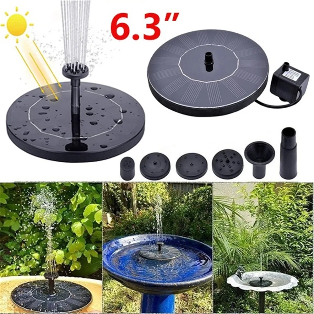 

Floating Solar Fountain Pump Bird Bath Fountain 13cm/16cmGarden Fountains Pump Waterfalls 7V Solar Powered Water Pump Kit