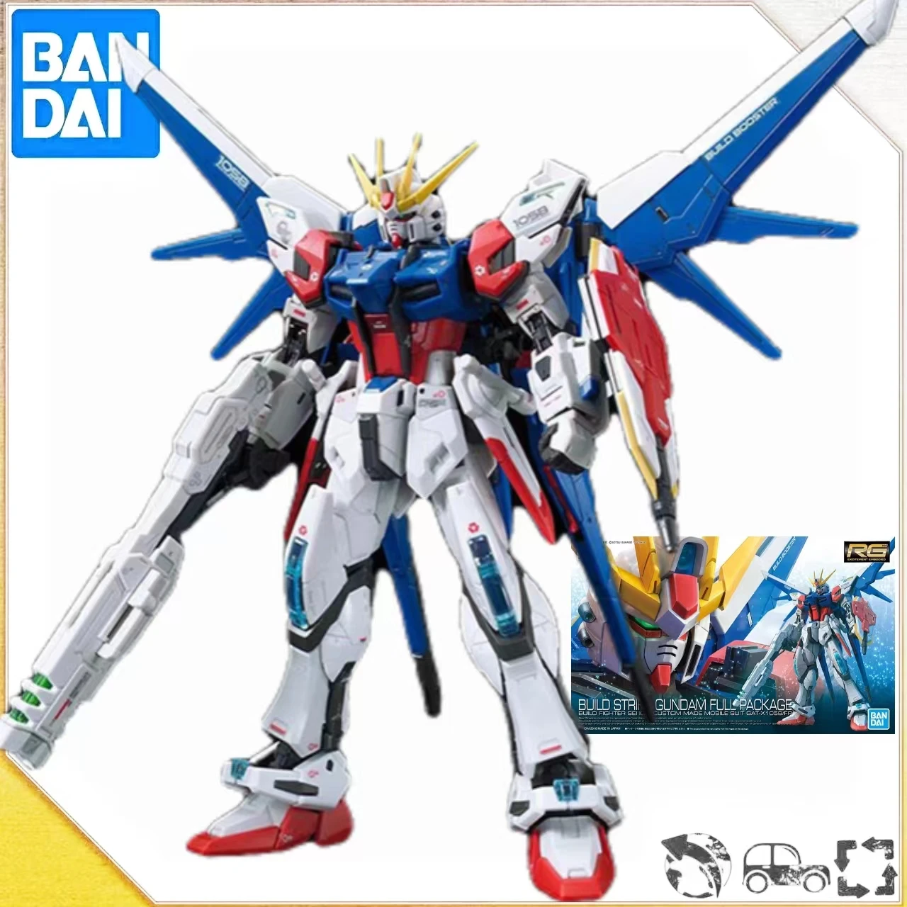 Bandai RG 1/144 сборный Страйк GUNDAM полный семейный набор моделей аниме экшн-истребитель сборные модели Коллекционная оригинальная коробка игрушка подарок