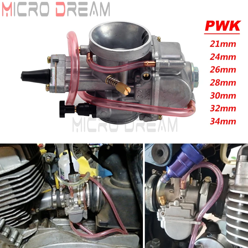 

50-350cc Racing Engine PWK 21mm 24mm 26mm 28mm 30mm 32mm 34mm Carburetor W/ Power Jet For Yamaha Suzuzki ATV Dirt Bike Scooter