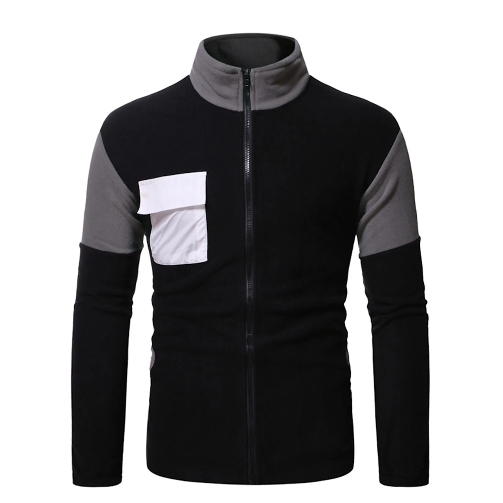 

New Autumn Winter Zipper Hoodies Men Sweaters Jackets Coats Fashion Striped Knitted Cardigan Slim Fit Sweaters Coat Men Clothing