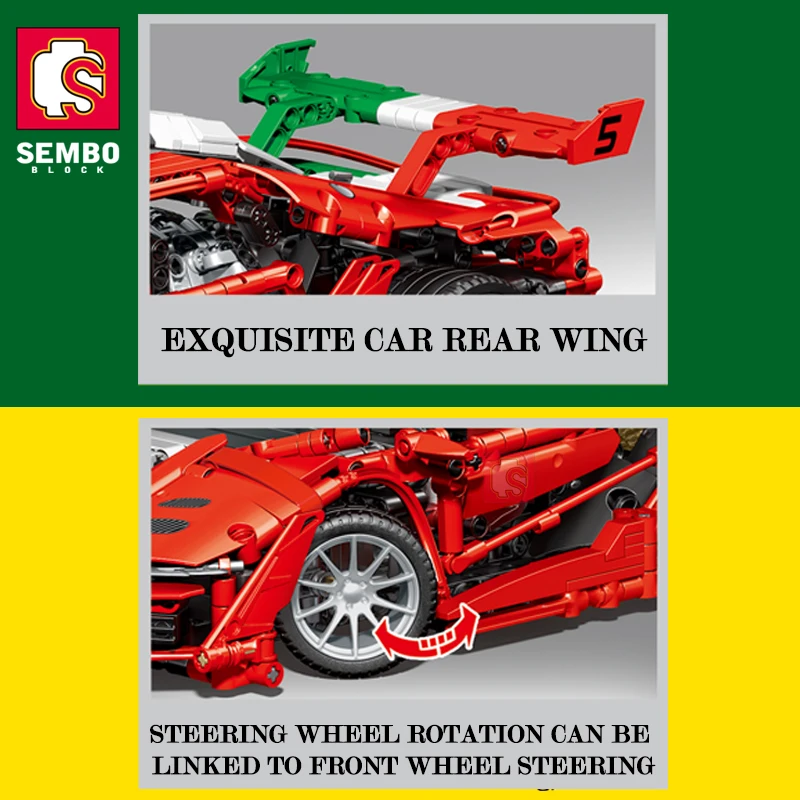 Конструктор SEMBO RC супер автомобиль с дистанционным управлением гоночный