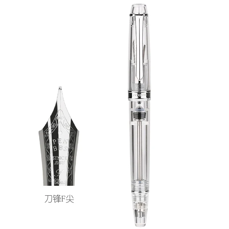 

Penbbs 268, прозрачный демонстратор, перьевая ручка, чернильная ручка с вакуумным наполнением, студенческая и взрослая практика каллиграфии, герметичный подарок
