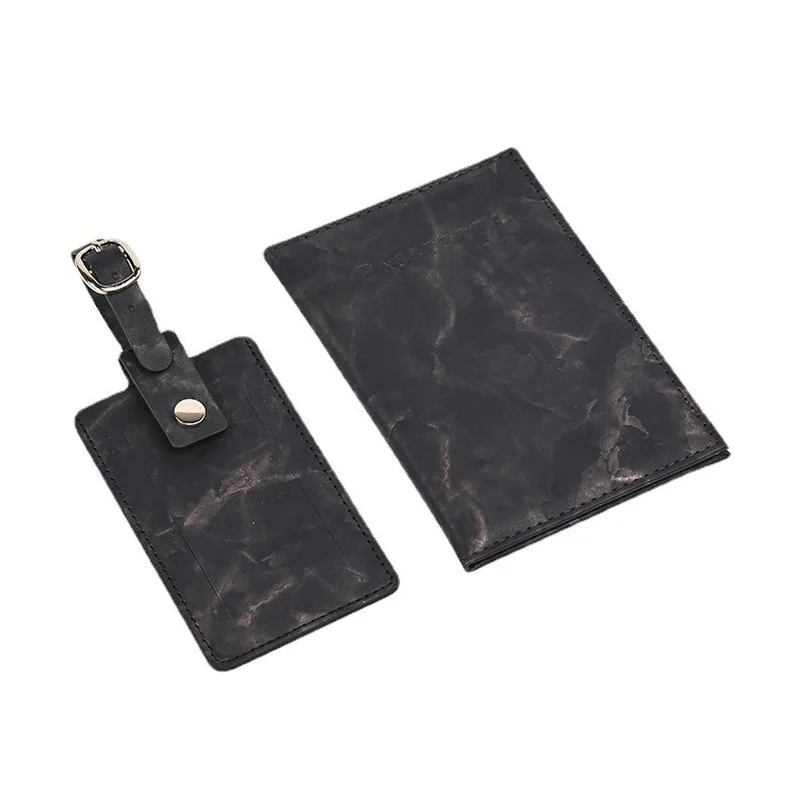 

1set PU Passport and Card Holder Cover Boarding Pass Sleeve Marbling Passport Case ID Credit Card Badge Holder Stock Sleeve