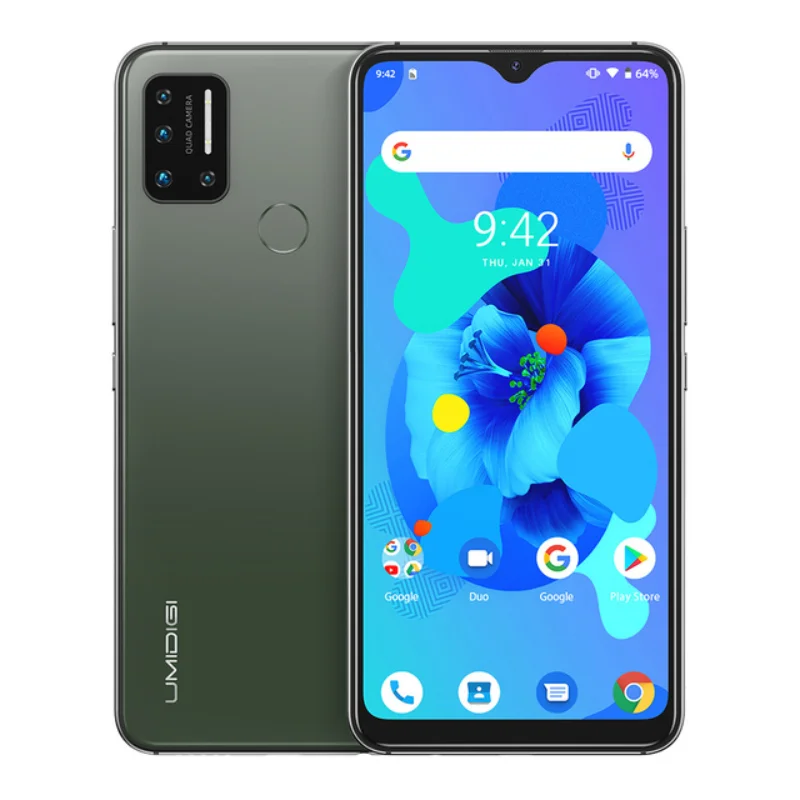 UMIDIGI A7 Smartphone 6.49'' 4GB RAM 64GB ROM Cellphone Helio P20 MT6757 Octa Core Android 10 Quad Camera 4G LTE Mobile Phone