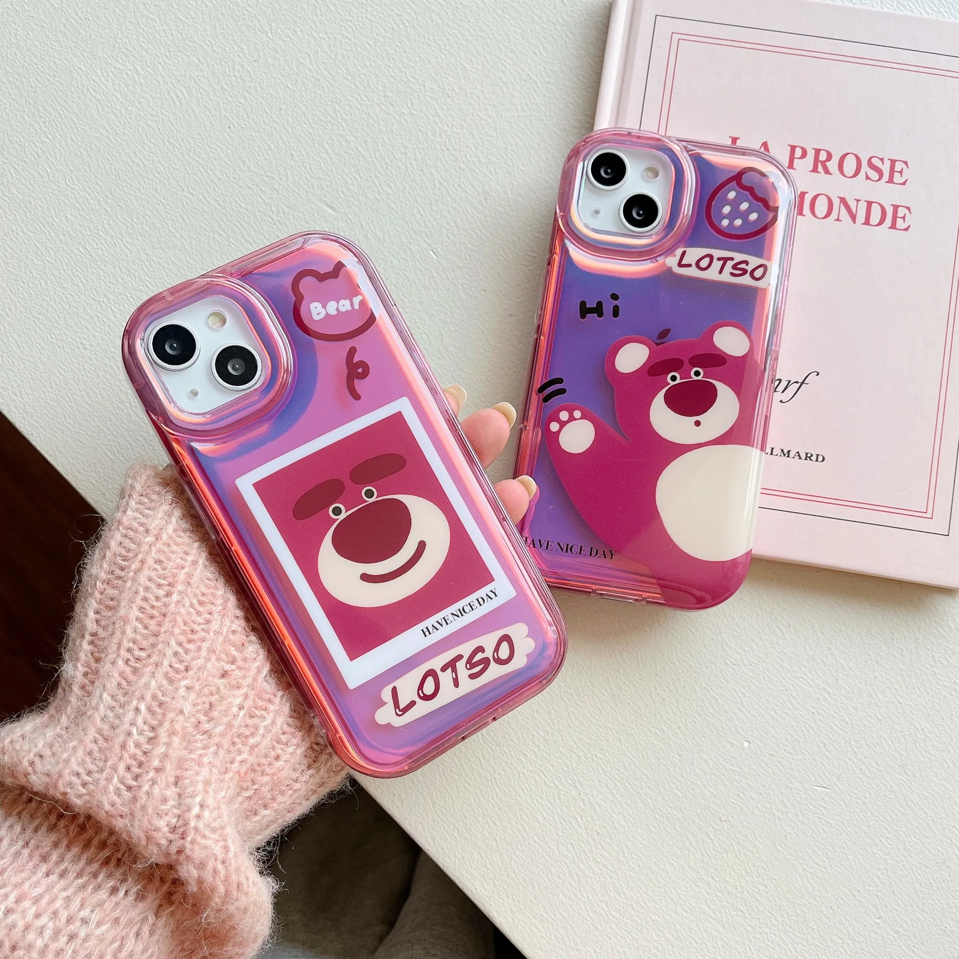 

Disney Toy Story Strawberry Bear Phone Cases For iPhone 14/13/12/11/X/XR/XS 14/13/12/11 Pro Max XS MAX Shockproof Soft Cover