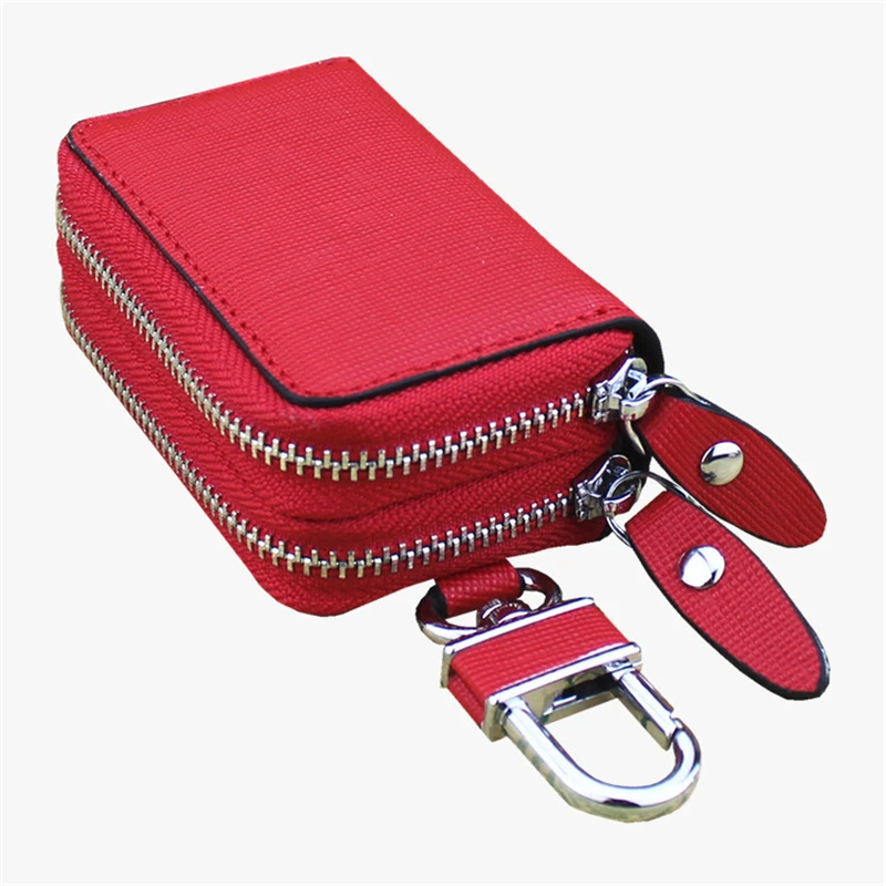 

Genuine Leather Key Wallet Men &amp Women Car Key Bag Multi Function Key Case Fashion Ladies Housekeeper Key Holders