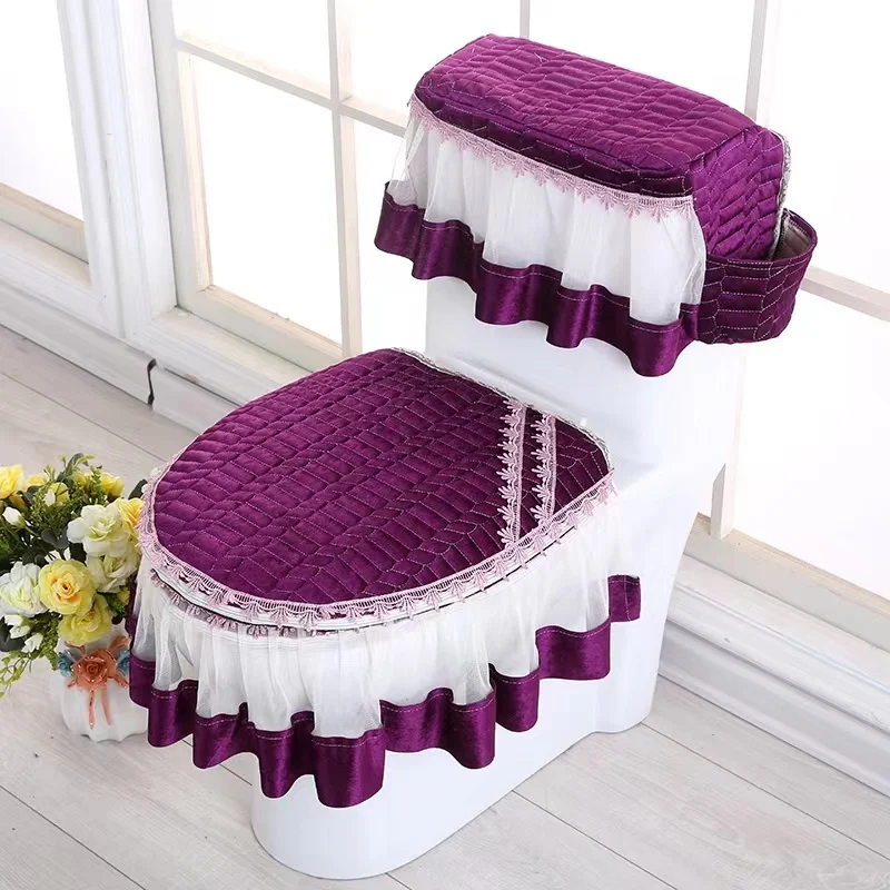 

Комплект чехлов для унитаза из хлопка, розовый