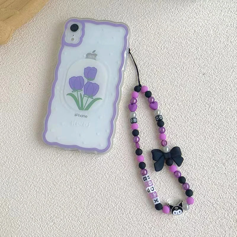 Purple Heart Kulomi Key Chain Ladies Fashion Cute Romantic Vintage Cool Keychain Charm Korea 90s Aesthetic Bag Phone Chain New