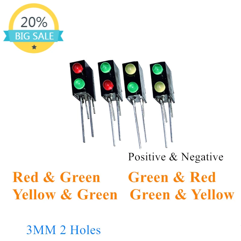 

Mosleader 20pcs 3MM Double holes led holder with lights 2 holes Green Red Blue 90 Degree bend legs LED Black Plastic Holder