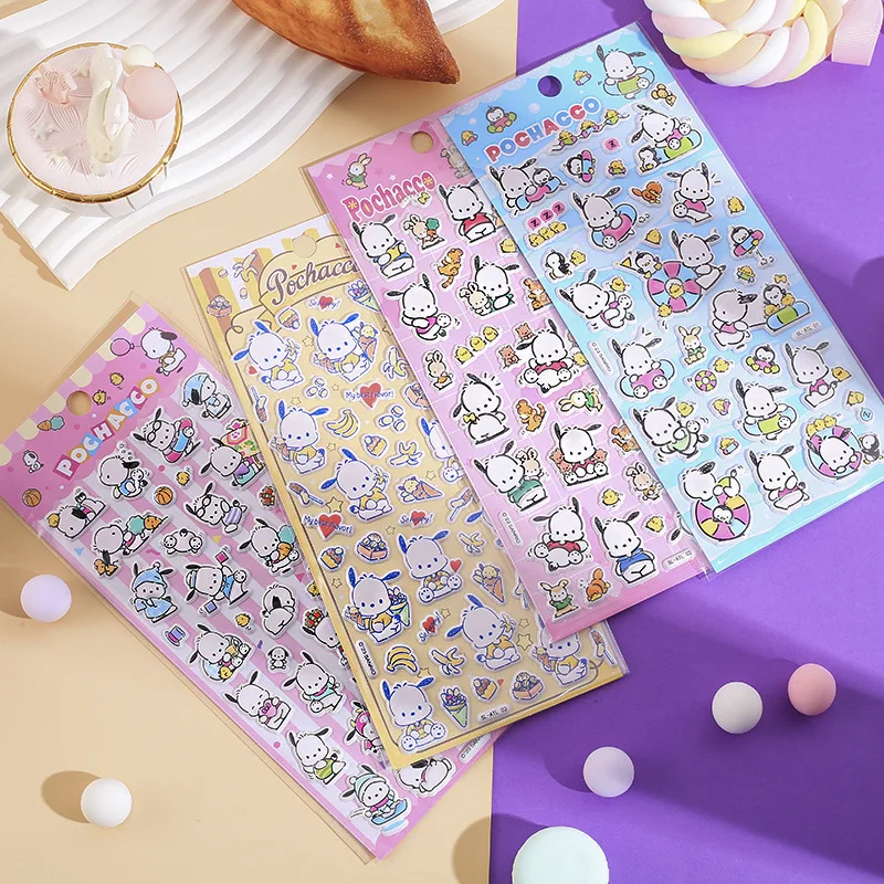 

Sanrio 3D Cartoon Cloud Sense Foam Stickers Hello Kitty Kulomi Melody Cinnamoroll Cartoon Cute Stickers DIY Decorative Toys