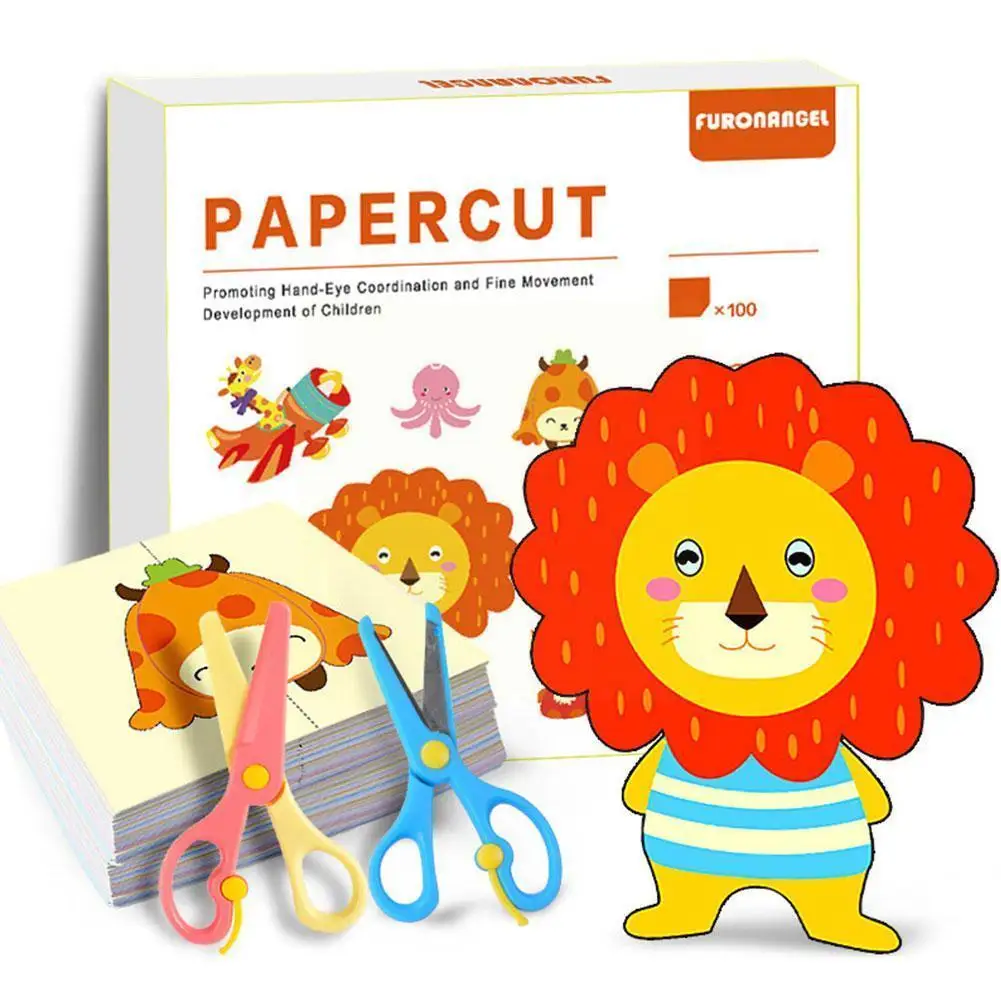 

Paper-cutting Book Children's Handmade Diy Making Materials Children's Puzzle Three-dimensional Origami For 3-6 Years Old K T2j6