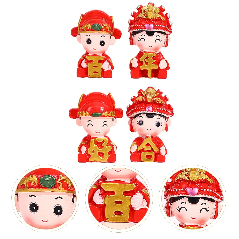 

1Set Resin Couple Doll Ornaments Wedding Room Bride Bridegroom Statue Decors