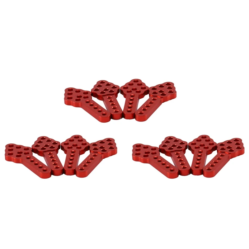 

12 шт., металлический амортизатор с ЧПУ, регулируемая высота, угловая подставка для радиоуправляемого гусеничного автомобиля Axial SCX10 90046 D90 D110, красный