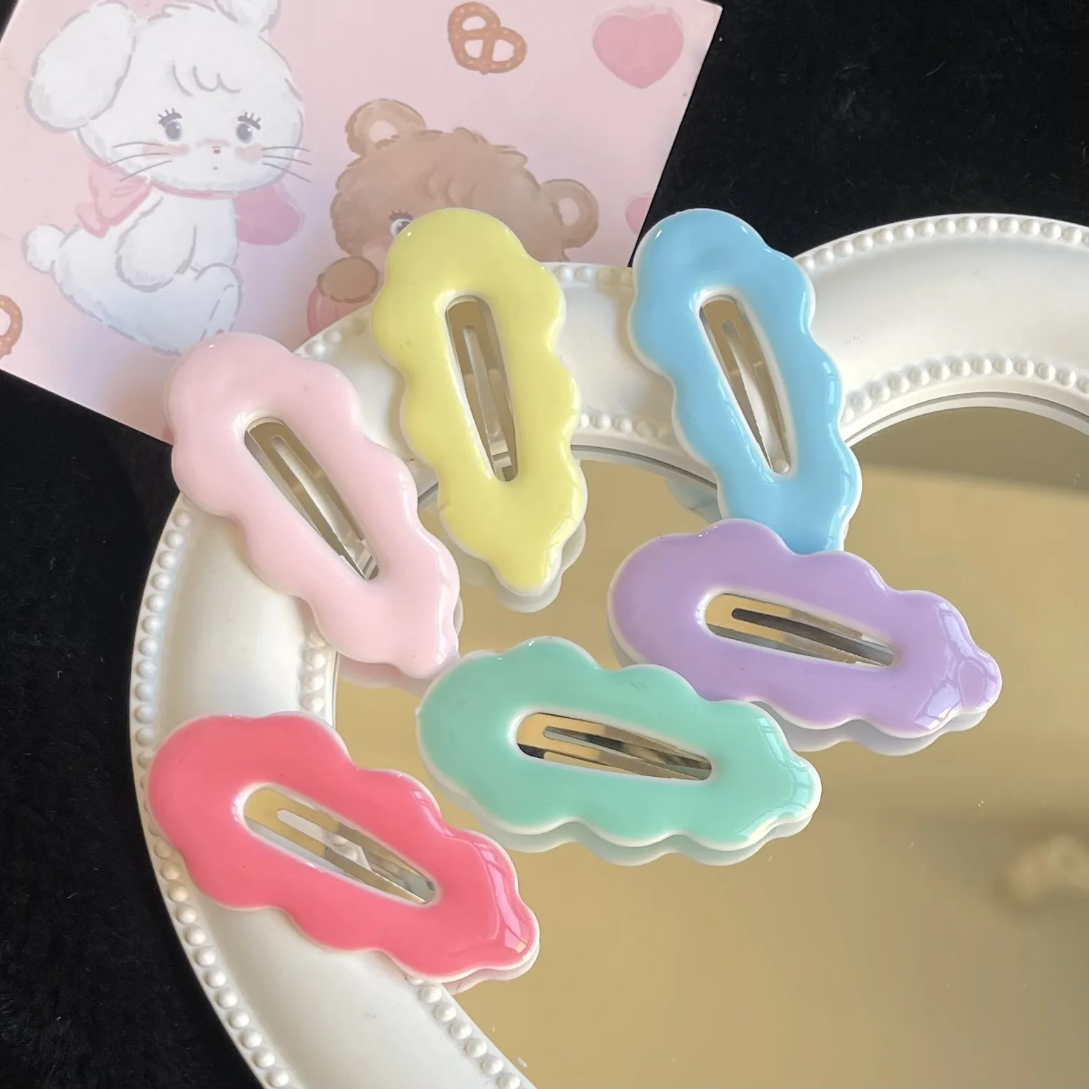 Ful Clouds Hair Clips Cream Bb Barrettes Purple Yellow Hairpin Snap Clip For Women Girls Fashion Accessories