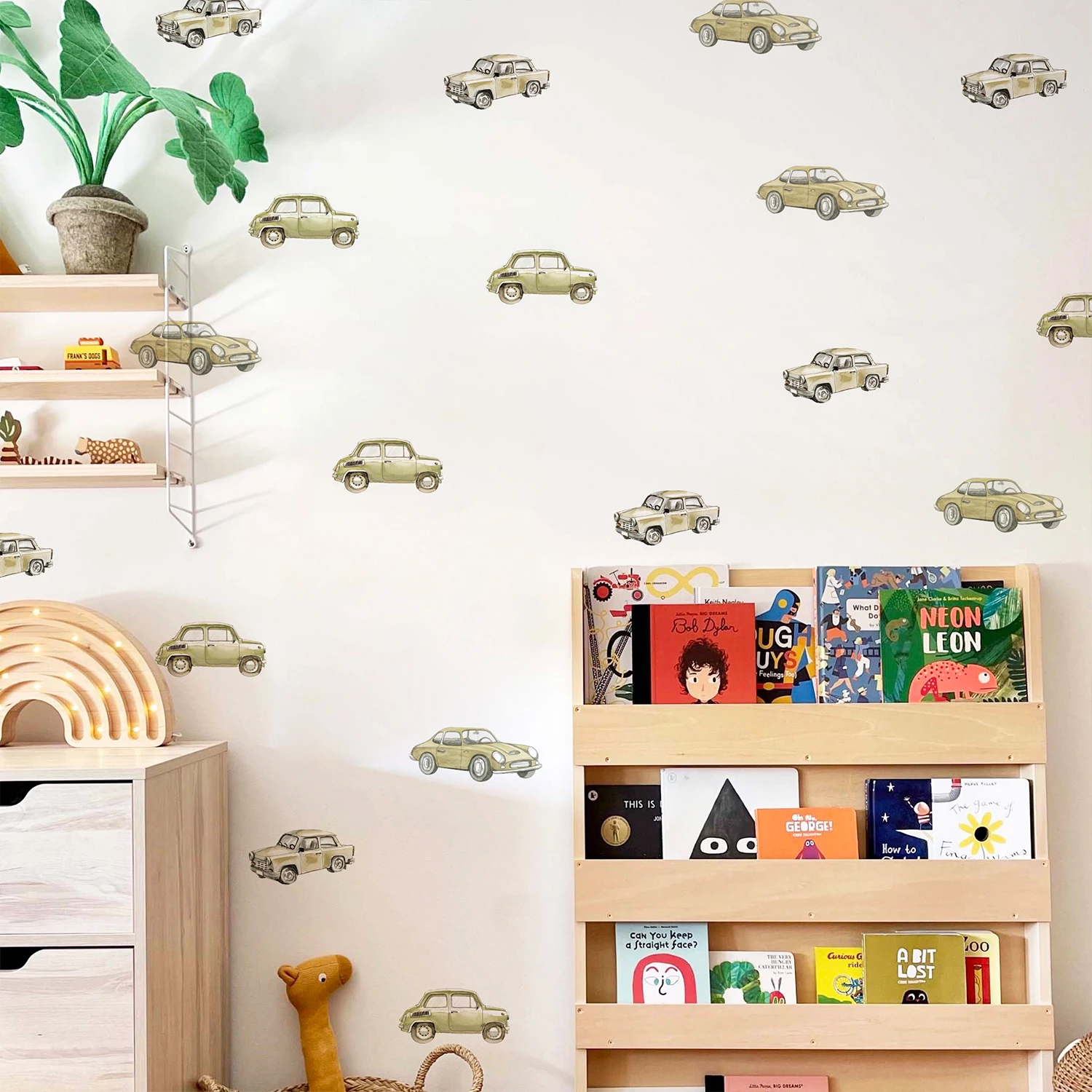 

Cartoon Car Removable Wall Stickers Home PVC Decals Decoration Mural for Nursery Kids Boy Room Living Room Wallpaper