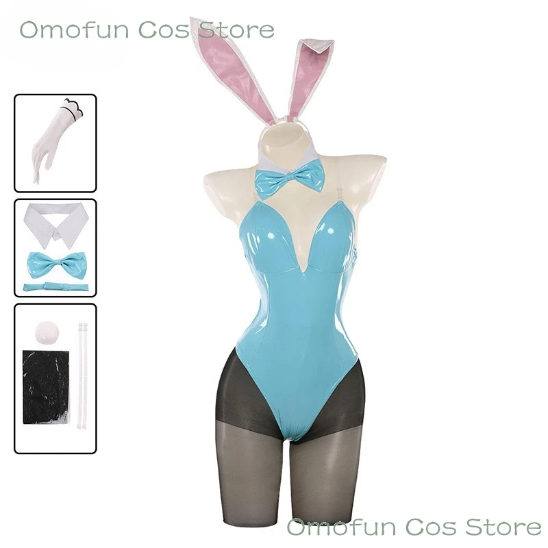 Аниме Синий Архив Косплей Сексуальное Кожаное Боди Костюм Токи Банни Девушка