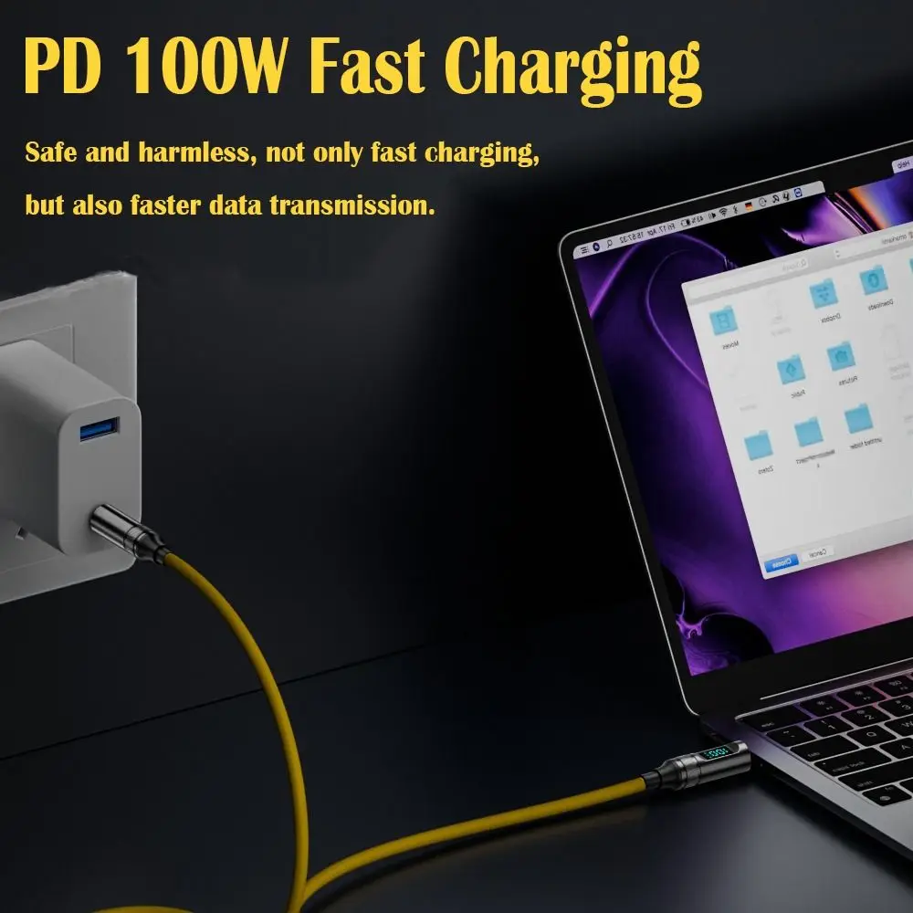 PD 100W USB 3.2 Type-C кабель 20 Гбит/с весна быстрая передача данных универсальный OTG