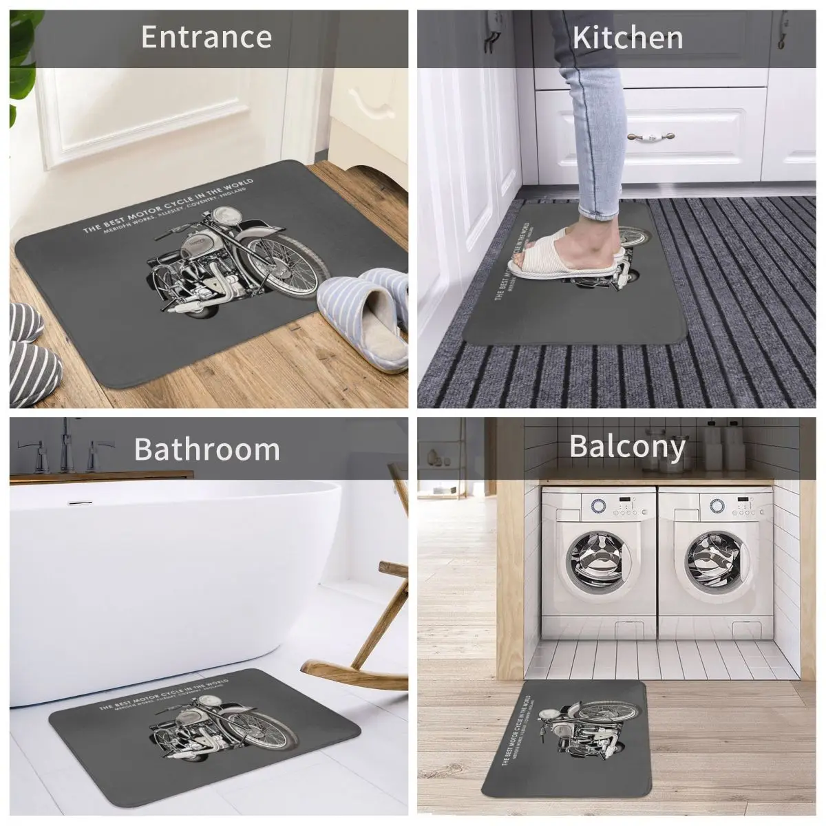 

Door Mat The Best Motor Cycle Decor 3D Rug Carpet Bathmat Anti-slip Entrance Living Room Home Kitchen Durable Bathroom Dancing