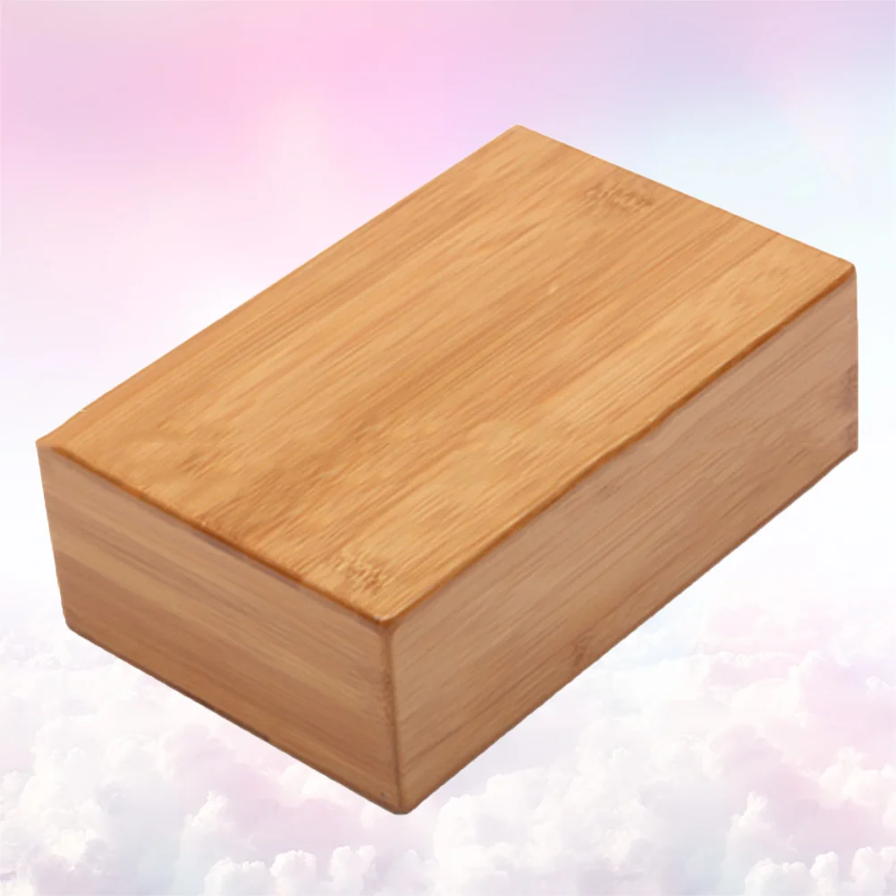 

1PC Natural Bamboo Yoga Brick Yoga Dance Training Practice Auxiliary Tool Wooden Brick for Home Fitness