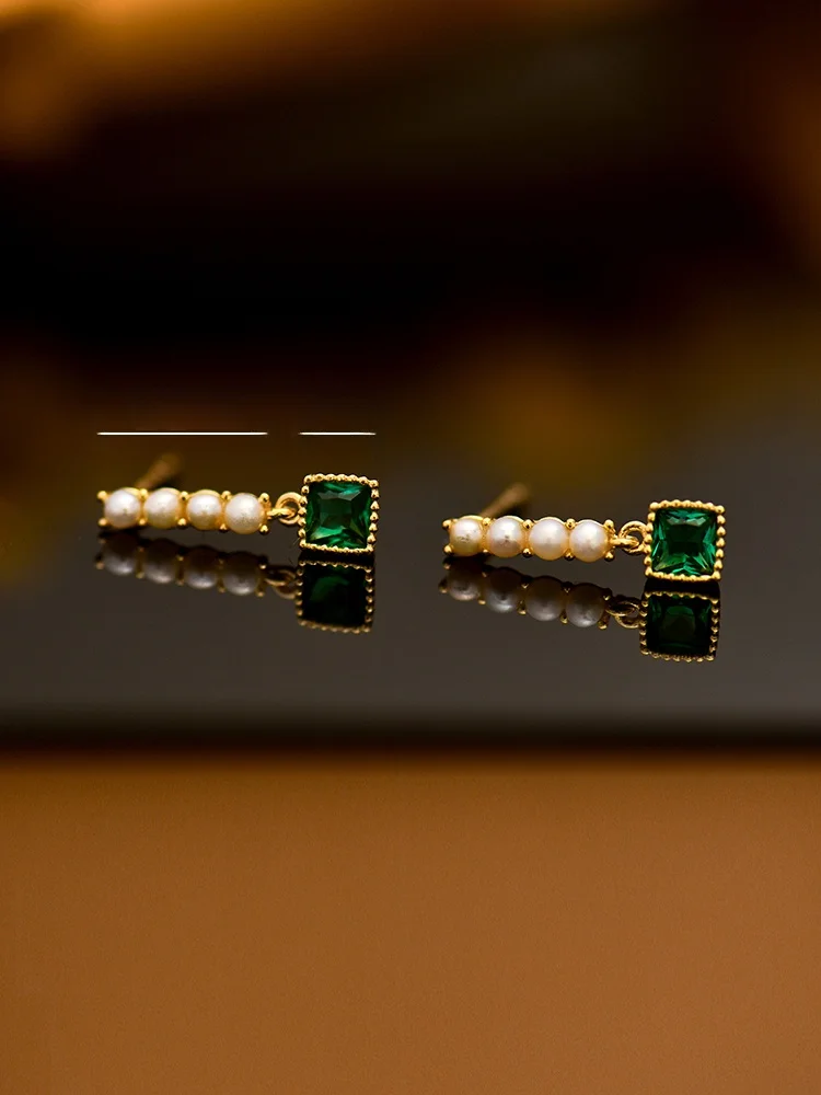 Популярные серьги-гвоздики из золота 0 карат Южной Кореи женские модные