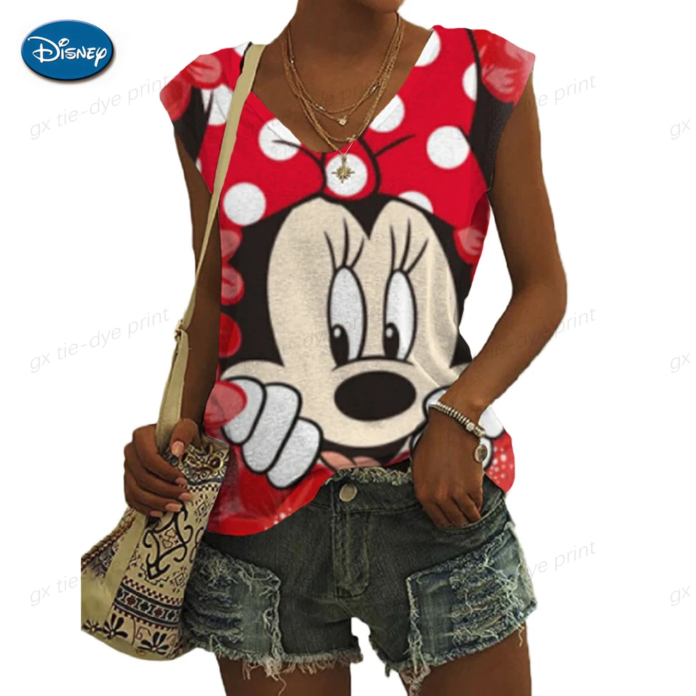 

Женская футболка с рисунком Микки Мауса, летняя модель 2023