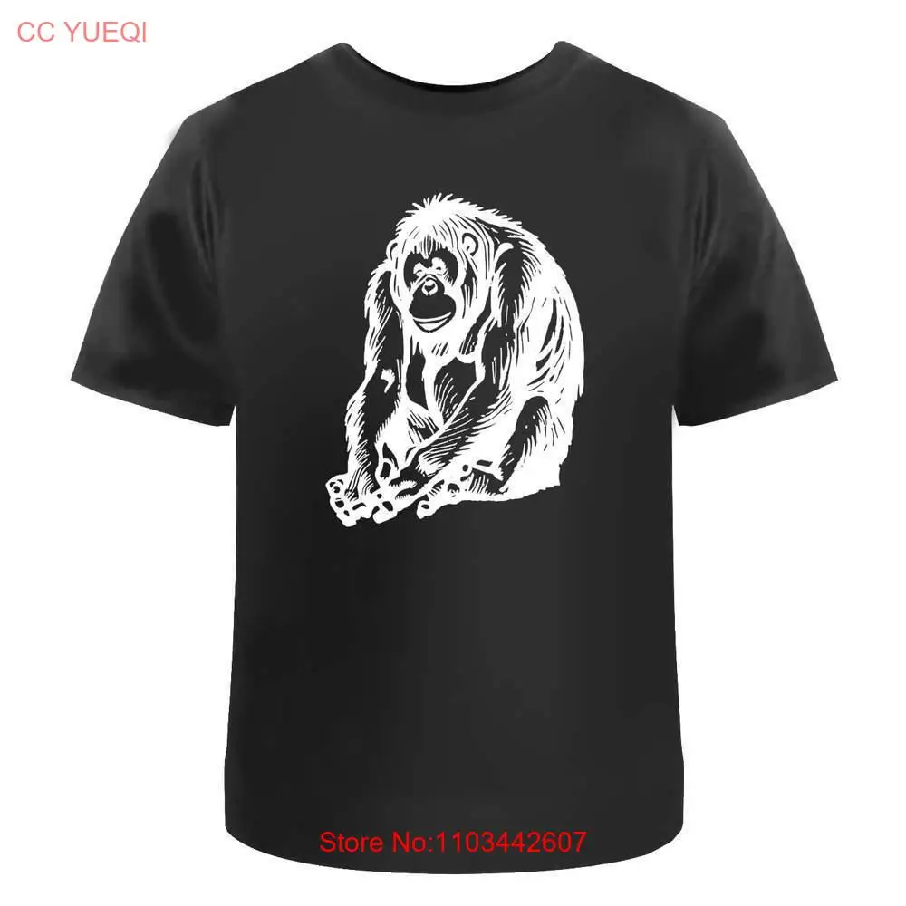 Мужские/женские хлопковые футболки bornean orangutan (TA045998)