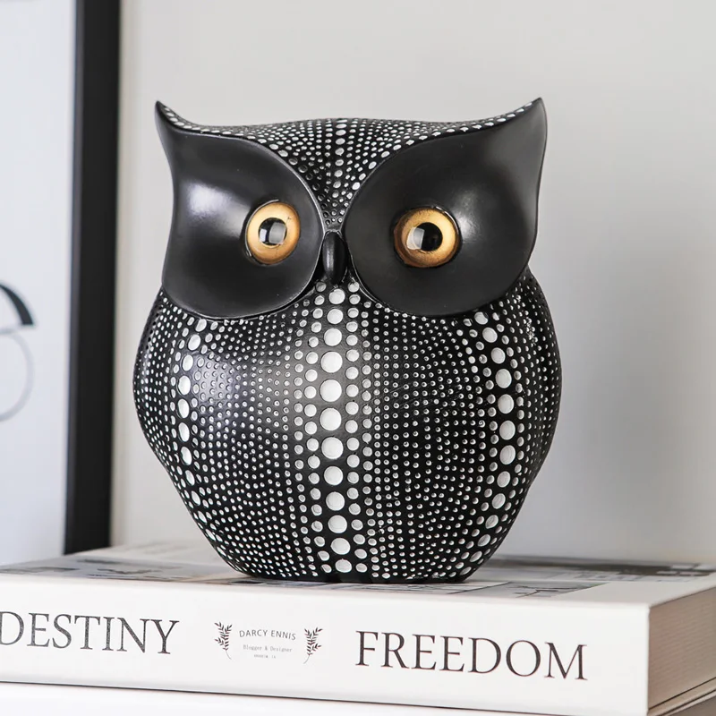 Винтажные фигурки совы домашний декор статуи из смолы Artlovin с круглым дизайном