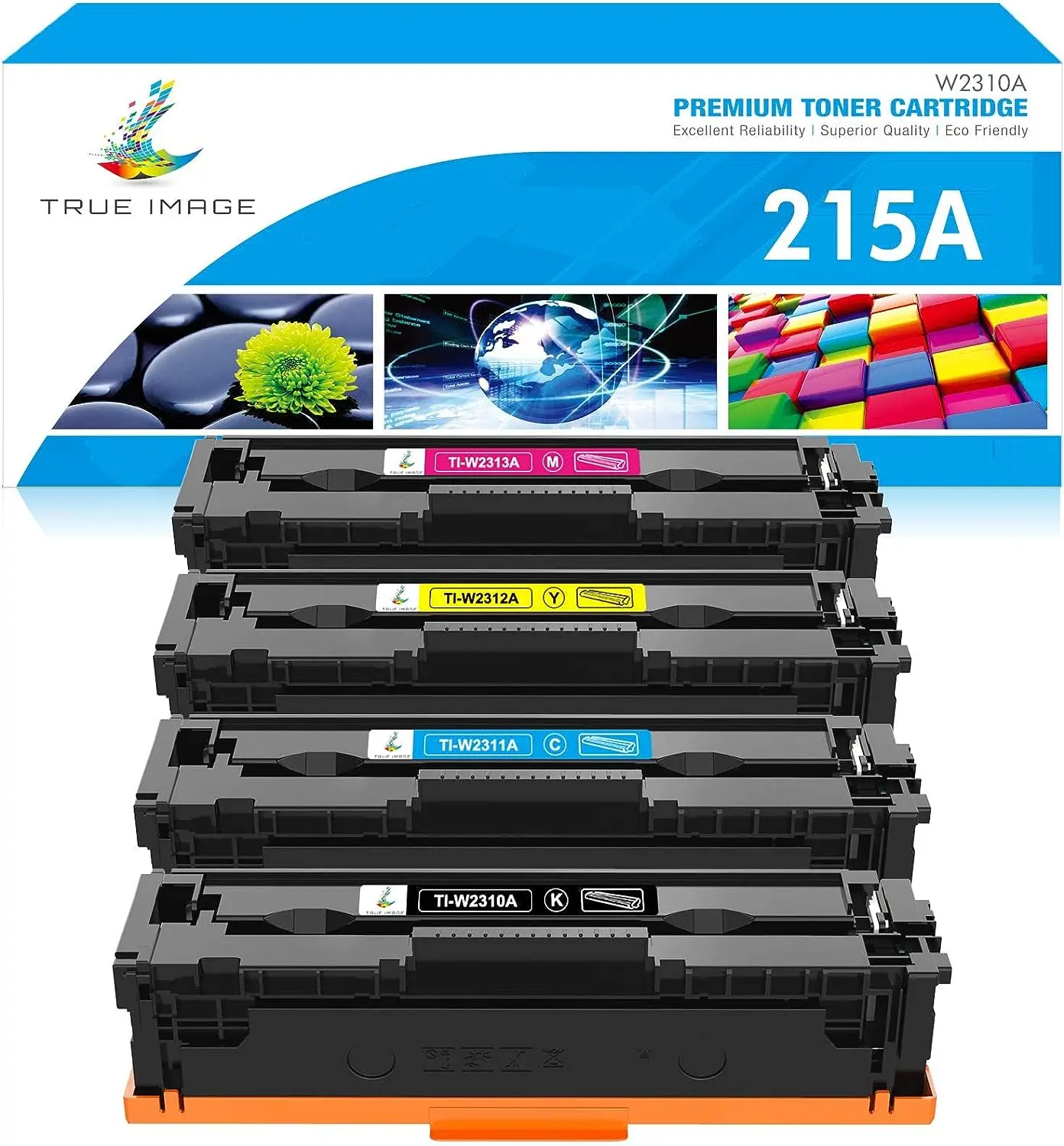 

Toner Cartridge Replacement for HP 215A W2310A for HP Color Pro M182nw M183fw M155 W2311A W2312A W2313A Printer Toner (Black Cya