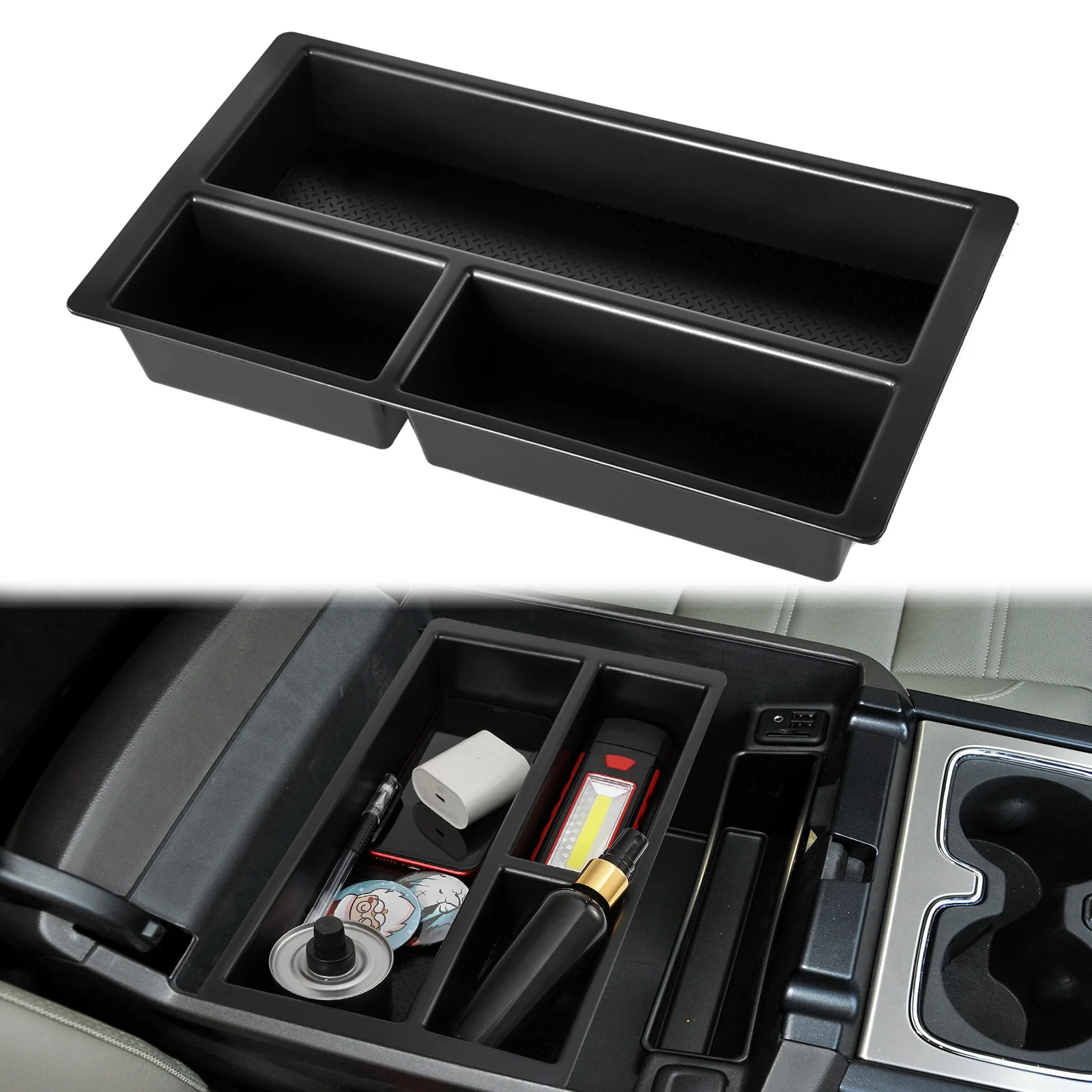 

Car Center Console Storage Box Tray Container Bin Armrest Organizer Case For Chevy Silverado/Suburban/Tahoe For GMC Sierra/Yukon