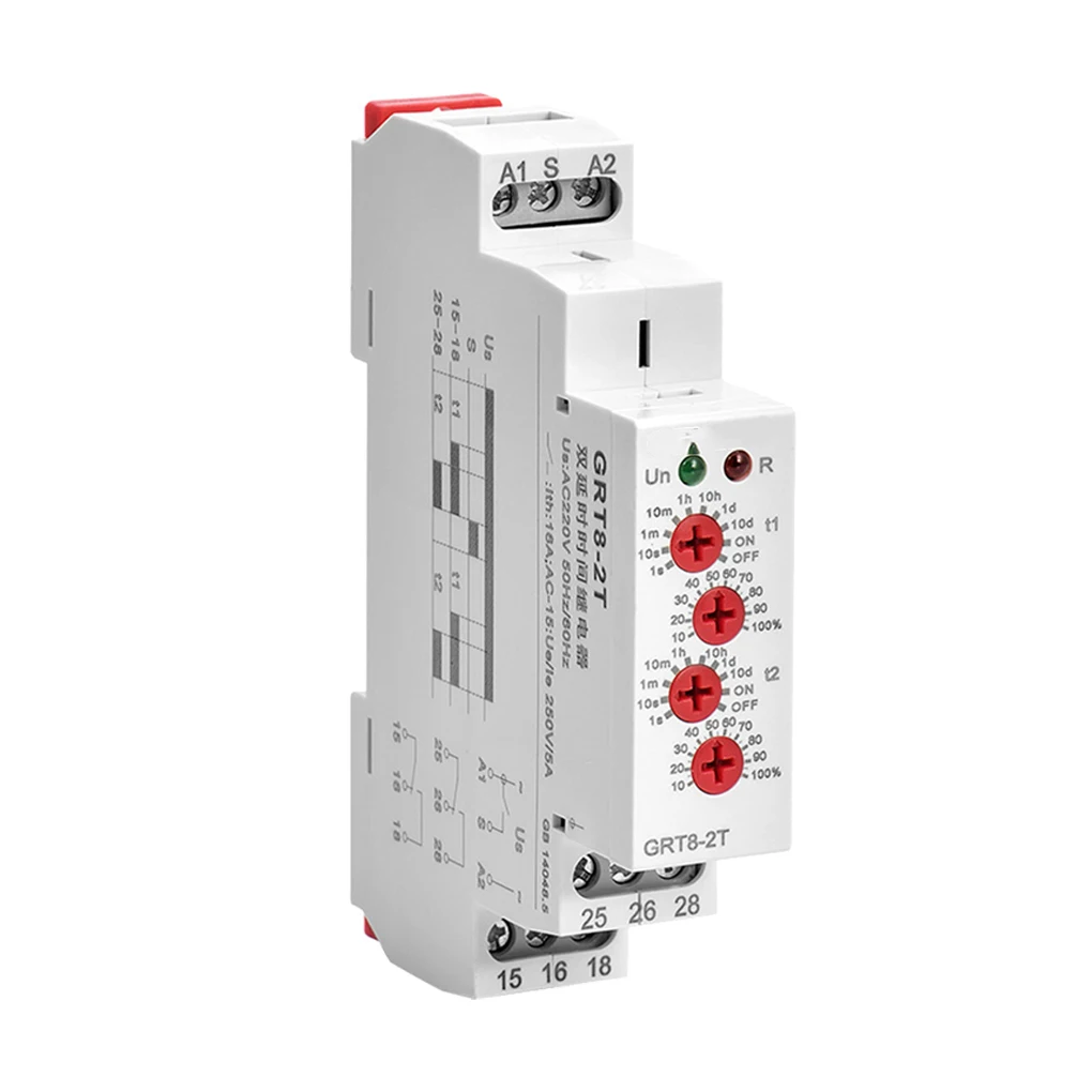 

GRT8-M Timer Relay Adjustable 220V Time Relays Professional Portable Voltage Monitor Device with LED Indicator AC220V