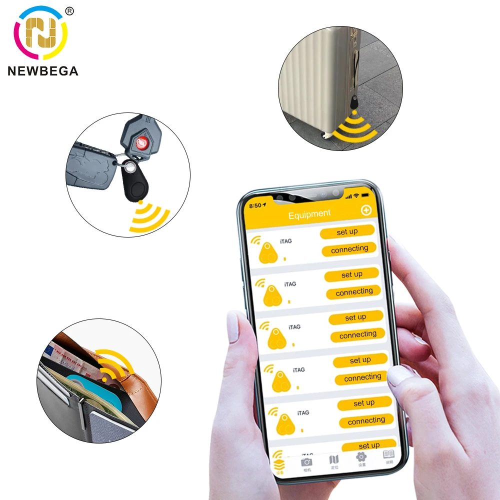 Mini Smart Bluetooth Anti-Lost Finder 4.0 Ключ местоположения Кошелек Pet Tracker GPS Двусторонняя