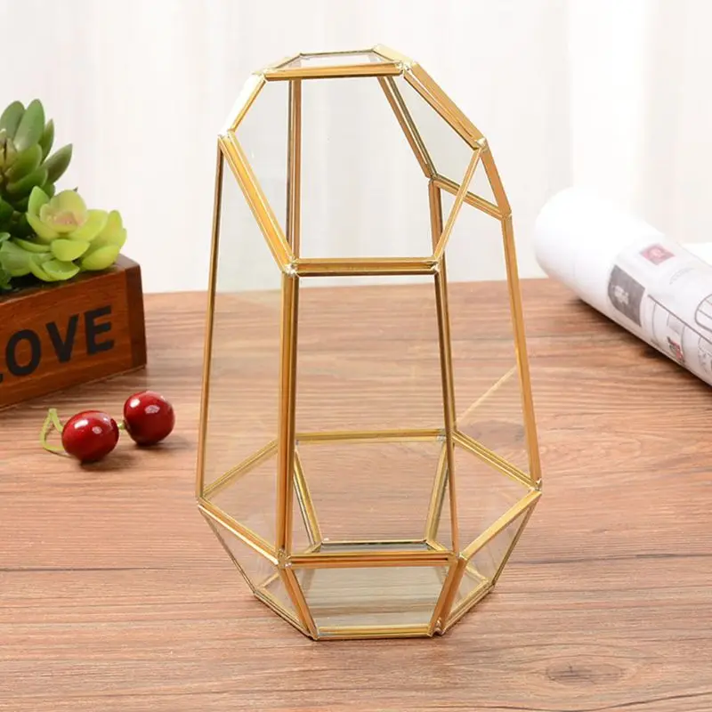 9.4 Inch Glass Geometric Terrarium Irregular Clear Glass Planter Succulent Holder Flower Pot  Plants Holder No Plants images - 6