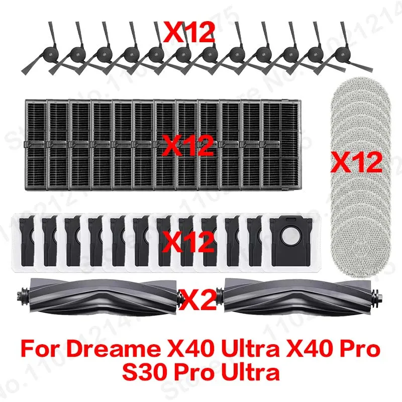 

Запчасти для робота Dreame X40 Ultra, фильтр НЕРА, пылесборник, тряпичная щетка, аксессуары для Dreame X40 Ultra, X40 Pro, S30 Pro Ultra