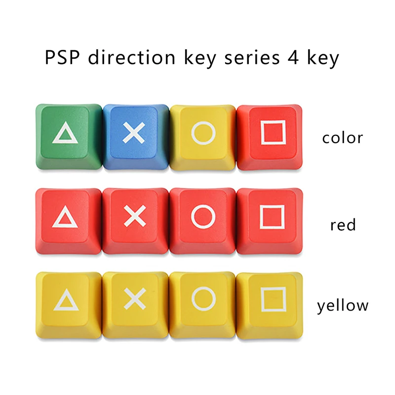 

4Pcs/Set PSP Direction Keys Up Down Left And Right Thermal Sublimation PBT Keycap Cute Keycaps Mechanical Keyboard ABS