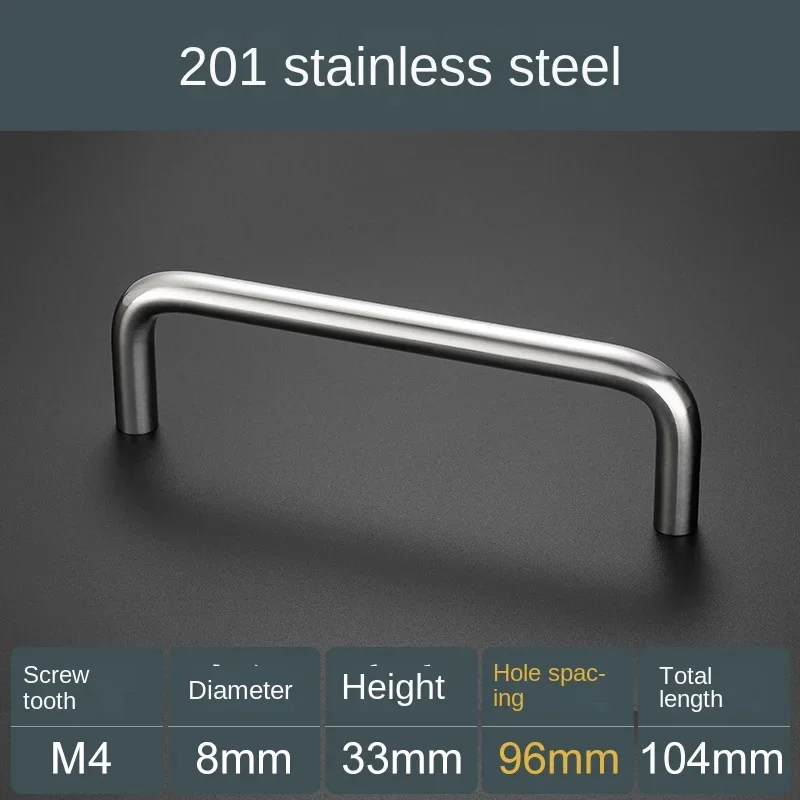 

Хромированная твердая ручка из нержавеющей стали 304, U-образная ручка для двери шкафа, промышленная резьба, U-образная ручка для коробки