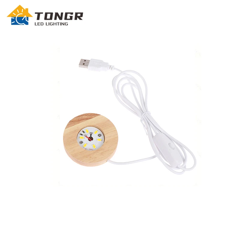 

Wood Desktop Decorative Lights Light Base Night Light Wooden Led Usb Display Light Display Stand Lamp Holder Lamp Art Ornament