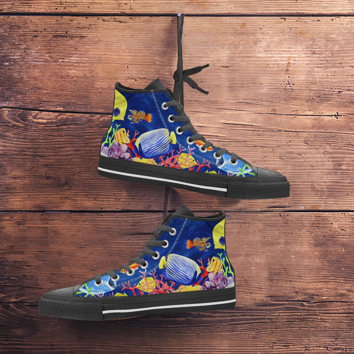 

Туфли ELVISWORDS Marine Life с принтом, летняя модная Уличная обувь, женская Вулканизированная обувь, легкие туфли на шнуровке, обувь на плоской подошве