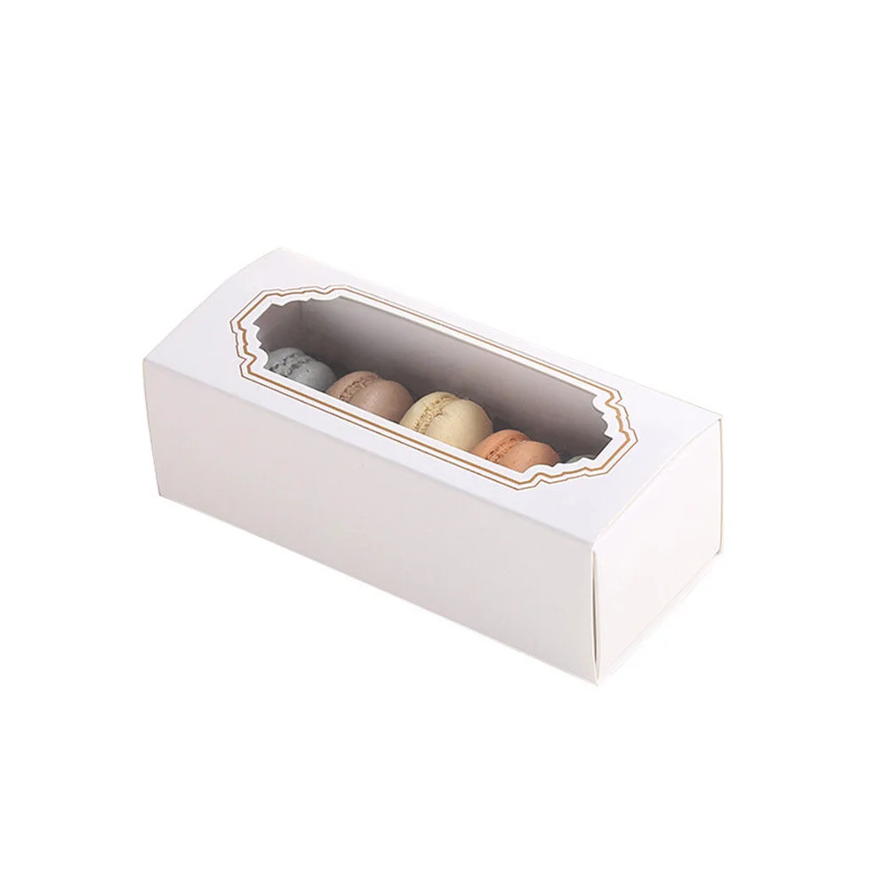

30PCS Macarons Box for 5 Macaron Container Drawer Type Macaron Boxes Cookie Cake Dessert Party Gift Packing Box with Clear