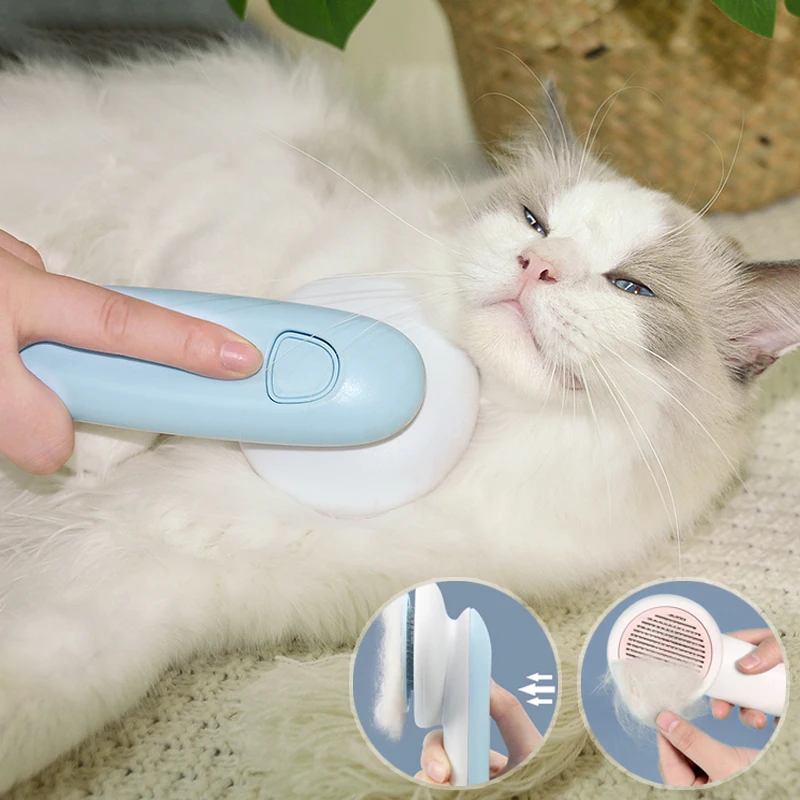 

Pet Hair Removes Cat Brush Dog Comb Self Cleaning Slicker Brush Pet Massage Combs For Cats Dogs Grooming Hair Cleaning Products