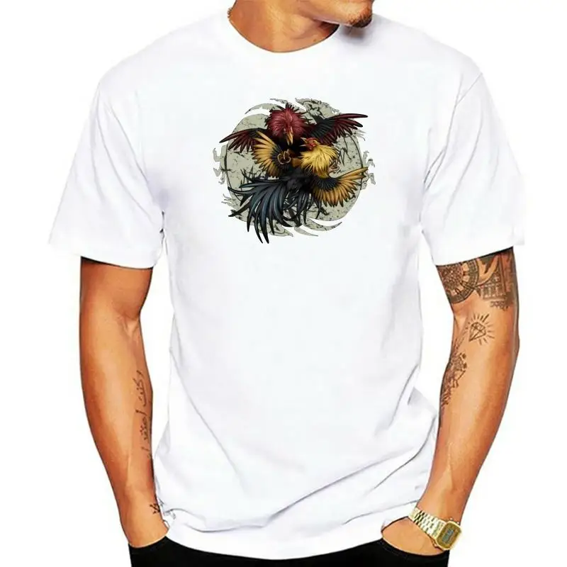 

Personality Men T Shirt 3Xl Ying Yang Gallos By Rollinlow Black T Shirt Men Cotton Tee Shirt Men Topic Funny